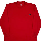 Dickies Long Sleeve T-Shirt - 2XL Red Cotton