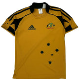 Age 12 Adidas Cricket Australia Football Shirt - Medium Yellow Polyester
