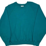 90S Blank Lee Sweatshirt - XL Green Cotton Blend