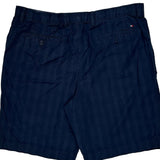 Tommy Hilfiger Checked Chino Shorts - 36W 10L Navy Cotton