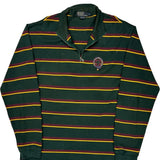 Polo By Ralph Lauren Striped 1/4 Zip - Large Green Cotton