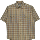 Carhartt Checked Short Sleeve Shirt - Medium Blue Cotton