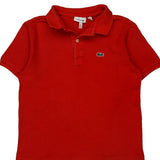 Age 12 Lacoste Polo Shirt - 3XS Red Cotton