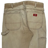 Dickies Carpenter Pants - 33W 29L Beige Cotton