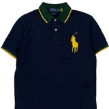 Big Pony Polo By Ralph Lauren Slim Fit Polo Shirt - Medium Navy Cotton