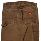 Dickies Double Knee Carpenter Pants - 36W 30L Brown Cotton
