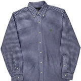 Ralph Lauren Checked Shirt - Medium White Cotton