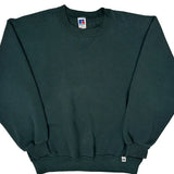 90'S Blank Made In USA Russell Athletic Sweatshirt - Medium Green Cotton