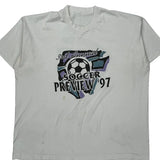 Soccer Preview '97 Unbranded Graphic T-Shirt - XL White Cotton