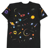 Single Stitch Space Theme Fruit Of The Loom Graphic T-Shirt - Medium Multicoloured Cotton