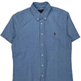 Polo By Ralph Lauren Short Sleeve Shirt - Medium Blue Cotton