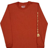 Carhartt Long Sleeve T-Shirt - Small Red Cotton