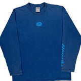 Made In USA Nike Graphic Long Sleeve T-Shirt - Large Blue Cotton