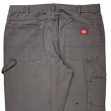 Dickies Carpenter Trousers - 36W 31L Grey Cotton