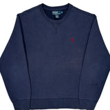Polo By Ralph Lauren Sweatshirt - Medium Navy Cotton Blend