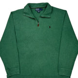 Polo By Ralph Lauren 1/4 Zip - Large Green Cotton