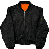 Flight Knox Armory Reversible Bomber Jacket - Large Black Nylon