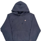 Reverse Weave Champion Hoodie - Medium Blue Cotton Blend