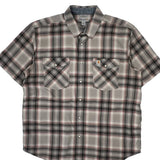 Carhartt Checked Short Sleeve Shirt - XL Grey Cotton