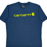 Carhartt T-Shirt - Large Blue Cotton