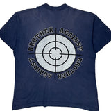 Rykers Brother Against Brother Band Fruit Of The Loom Single Stitch T-Shirt - XL Blue Cotton