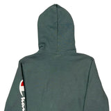 Reverse Weave Champion Spellout Hoodie - Small Grey Cotton Blend
