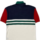 Tommy Hilfiger Striped Polo Shirt - Large Green Cotton