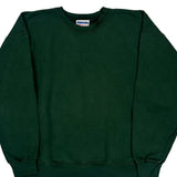 90S Blank Russell Athletic Sweatshirt - XL Green Cotton