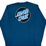 Skateboards Santa Cruz Graphic Long Sleeve T-Shirt - Large Blue Cotton