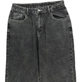 Romwe Wide Leg Jeans - 34W 29L Grey Lyocell