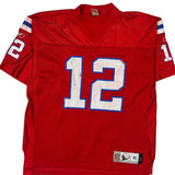 New England Patriots Reebok #12 Brady Football Jersey - XL Red Polyester