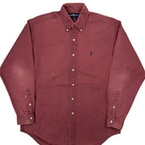 Blaire Ralph Lauren Shirt - Medium Burgundy Cotton