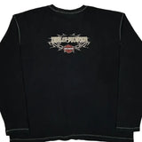 An American Legend Harley Davidson Graphic Long Sleeve T-Shirt - 2XL Black Cotton