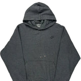 Nike Hoodie - Large Grey Cotton Blend