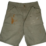 Carhartt Carpenter Shorts - 32W 12L Khaki Cotton