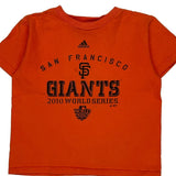 Age 7 Giants Adidas Graphic T-Shirt - XS Orange Cotton