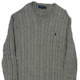 Polo By Ralph Lauren Cable Knit Sweater - XL Gray Cotton