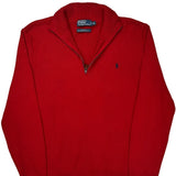 Polo By Ralph Lauren 1/4 Zip - XL Red Cotton