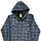 Dickies Checked Jacket - Small Blue Polyester