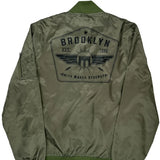 Brooklyn Bkc Graphic Bomber Jacket - XL Green Polyester