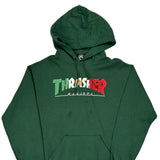 Revista Thrasher Graphic Hoodie - Large Green Cotton Blend