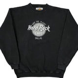 Dallas Hard Rock Cafe Graphic Sweatshirt - Large Black Cotton Blend