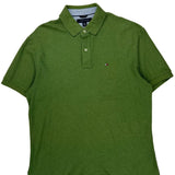 Tommy Hilfiger Polo Shirt - Large Green Cotton