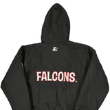 Falcons Starter Football Jacket - Large Black Polyester