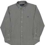 Ralph Lauren Striped Shirt - XL Black & White Cotton