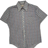 Branford Checked Short Sleeve Shirt - Large Multicoloured Polyester Blend