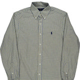 Ralph Lauren Checked Shirt - Small Blue Cotton
