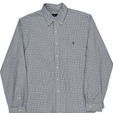 Ralph Lauren Checked Shirt - XL Blue Cotton