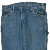 Dickies Double Knee Carpenter Jeans - 36W 31L Blue Cotton