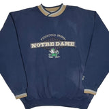 Notre Dame Fighting Irish Starter College Sweatshirt - Large Blue Cotton